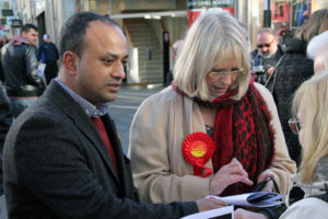 Cllr Junab Ali and Anne Snelgrove talking to residents in Swindon.jpg