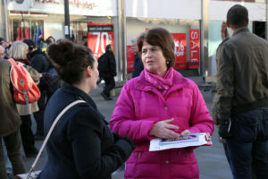 Shaw Candidate Steph Exell in Swindon Town Centre.jpg