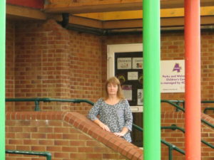 Councillor Fay Howard outside Parks and Walcot Children's Centre