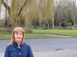 Councillor Fay Howard at Shaftesbury Lake Playground