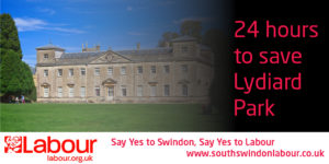 24 hours to save Lydiard Park graphic