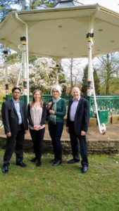 Saleh Ahmed, Nadine Watts, Jane Milner-Barry and Neil Hopkins at the Old Town Gardens Band Stand
